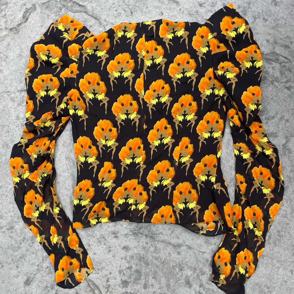 DE LA VALI
TOPS Floral Puff Sleeve Top blouse - Picture 4 of 8